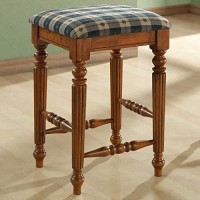 Monarch Specialties Dark Oak Barstool (2 Piece), 29, Brown