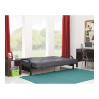 Mainstay.. Metal Arm Futon With 6 Mattress, (1, Black)