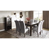 Simplihome Eastwood Solid Hardwood 54 Inch Square Contemporary Dining Table In Java Brown, For The Dining Room