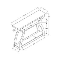 Monarch Specialties 47 Console Table - Sleek And Modern Accent Table For Your Home (Cappuccino/Dark Brown)