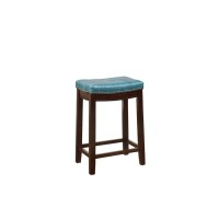 Linon Claridge 26 Wood Counter Stool In Blue