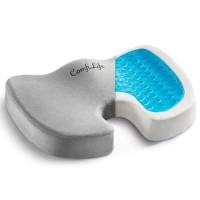 Comfilife Gel Enhanced Seat Cushion - Non-Slip Orthopedic Gel & Memory Foam Coccyx Cushion For Tailbone Pain - Office Chair Car Seat Cushion - Sciatica & Back Pain Relief