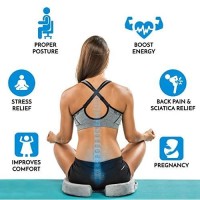 Comfilife Gel Enhanced Seat Cushion - Non-Slip Orthopedic Gel & Memory Foam Coccyx Cushion For Tailbone Pain - Office Chair Car Seat Cushion - Sciatica & Back Pain Relief