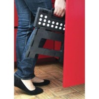 Stepsafe Non Slip Folding Step Stool For Kids And Adults With Handle- 9 In Height, Holds Up To 300 Lb (Black)