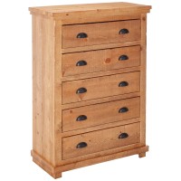 Progressive Furniture Willow Chest, 38 W X 18 D X 53 H, Distressed Pine