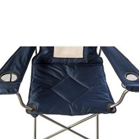 Kamp-Rite Padded Chair With Mesh Back, Blue