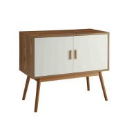 Convenience Concepts Oslo Storage Console, White / Natural