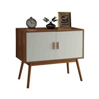 Convenience Concepts Oslo Storage Console, White / Natural