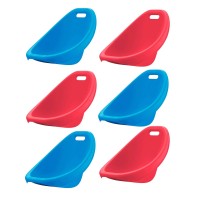 American Plastic Toys Apt-13150-6Pk Children'S Scoop Rocker Chair For Reading And Gaming, Red And Blue (6 Pack)
