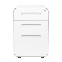 Laura Davidson Furniture Stockpile 3-Drawer File Cabinet For Home Office Commercial-Grade One Size, White