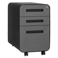 Laura Davidson Furniture Stockpile 3-Drawer File Cabinet For Home Office Commercial-Grade One Size, Black/Grey