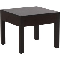 Lorell 61623 Corner Table, 24-Inch X24-Inch X20-Inch, Mahogany