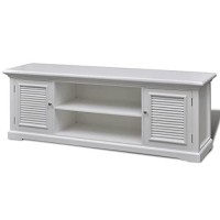 Vidaxl White Wooden Tv Stand