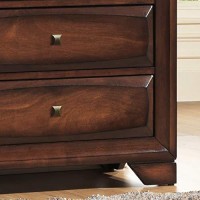 Roundhill Furniture Oakland 139 Antique Oak Finish Wood With 2 Drawers And Night Stand