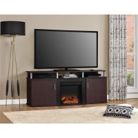 Ameriwood Home Carson Electric Fireplace Tv Console For Tvs Up To 70, Acherry