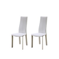 Whiteline Modern Living Modern Allison Dining Chair, 41 X 23 X 18 White