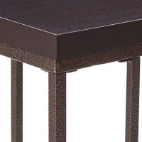 Monarch Specialties , Accent Table, Bronze Metal, Cappuccino