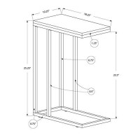 Monarch Specialties , Accent Table, Bronze Metal, Cappuccino