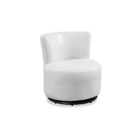 Monarch Juvenile Metal Chair With Leather Look, White