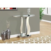 Monarch Specialties I Accent Sofa Hall Console Table, 32.5H, Brushed Pewter
