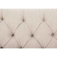 Homelegance St 92 Claire Fabric Chesterfield Sofa, Almond Brown