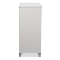 Baxton Studio Marcy Modern & Contemporary Wood Entryway Handbags Or School Bags Storage Sideboard Cabinet, White