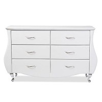 Baxton Studio Bbt2039-White-Dresser Dressers, Medium, White