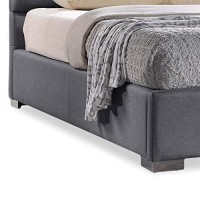 Baxton Studio Sophie Modern & Contemporary Fabric Upholstered Platform Bed, Queen, Grey