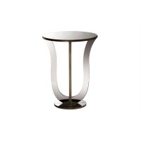 Baxton Studio Kylie Modern And Contemporary Hollywood Regency Glamour Style Mirrored Accent Side Table, Metallic