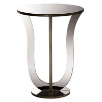 Baxton Studio Kylie Modern And Contemporary Hollywood Regency Glamour Style Mirrored Accent Side Table, Metallic