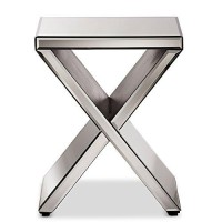 Baxton Studio Morris Modern And Contemporary Hollywood Regency Glamour Style Accent Side Table