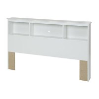 South Shore Crystal Bookcase Headboard, Full, Pure White