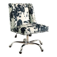 Linon Home Dacor 178404Blk01U Draper Office Chair, Chrome, 24 Wx2725 Dx3625-4025 H