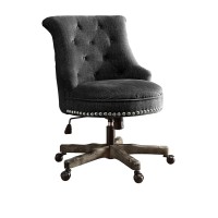 Linon Home Dacor Sinclair Office Chair, Gray, 23 Wx27 Dx35-395 H