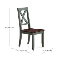 Sturdy Better Homes And Gardens Maddox Crossing Dining Chair, Blue, Set Of 2