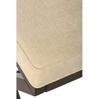 Morgan Wood And Upholstered Backless Vanity Stool (Espresso)