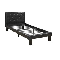 Poundex Pdex-F9415T Beds, Twin, Black
