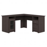 Bush Furniture Cabot L Shaped Computer Desk In Heather Gray Corner Table With Drawers For Home Office