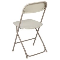 Flash Furniture Hercules Plastic Folding Chair - Beige (10 Pack) Lightweight, Durable, And Comfortable Event Chair 650Lb Weight Capacity