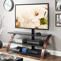 Whalen Payton Brown Cherry 3-In-1 Flat Panel Tv Stand For Tvs Up To 65