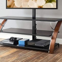 Whalen Payton Brown Cherry 3-In-1 Flat Panel Tv Stand For Tvs Up To 65