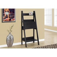 Monarch Specialties Tryy Ladder Desk - Bookcase - Wall Bookshelf - Stand Shelf, 61H, Cappuccino