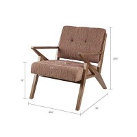 Ink+Ivy Rocket - Mid Century Modern Accent Chair - Comfortable All Foam Lounge Armchair Sturdy Solid Wood Frame Z Rocket Retro Style