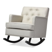 Baxton Studio Bethany Rocking Chair, 2847 X 3432 X 3452, Light Beige
