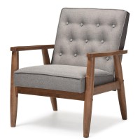 Baxton Studio Bbt8013-Grey Chair Armchairs, Grey, 2711 X 2945 X 3296