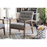 Baxton Studio Bbt8013-Grey Chair Armchairs, Grey, 2711 X 2945 X 3296
