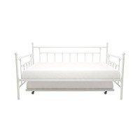 Dhp Manila Metal Full Size Daybed And Twin Size Trundle (White)