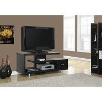 Monarch Specialties Tv Stand With 1 Drawer, 60W, Cappuccino