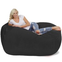 Chill Sack Bean Bag Chair: Huge 6 Memory Foam Furniture Bag And Large Lounger - Big Sofa With Soft Micro Fiber Cover - Dark Grey Pebble, Pebble - Dark Grey