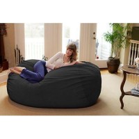 Chill Sack Bean Bag Chair: Huge 6 Memory Foam Furniture Bag And Large Lounger - Big Sofa With Soft Micro Fiber Cover - Dark Grey Pebble, Pebble - Dark Grey